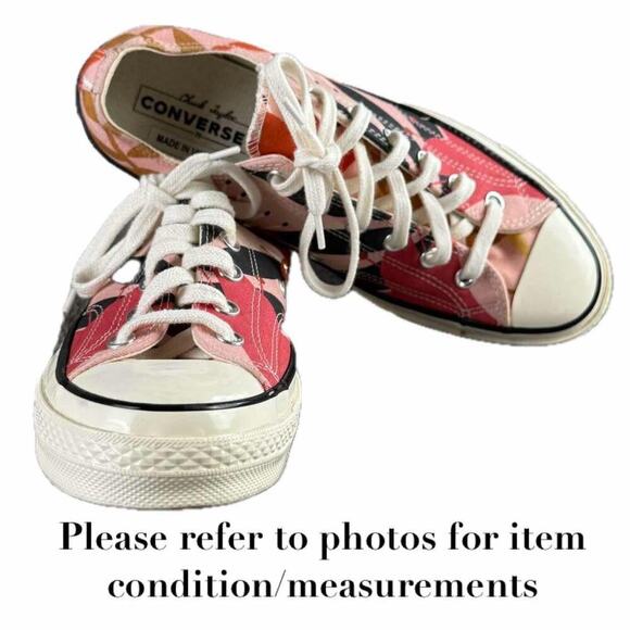 Converse Chuck 70 Womens US 10 UK‎ 8 Pink Floral Low Top Canvas Shoes Sneakers - Picture 1 of 13
